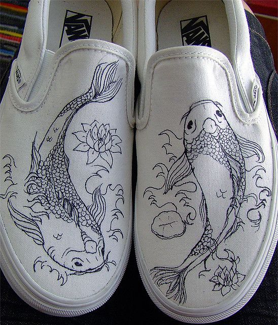Koi fish Print Sneakers