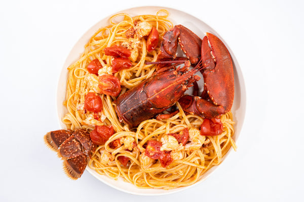 17. Linguini Live Brittany Blue Lobster in Fresh Cherry Tomato Sauce