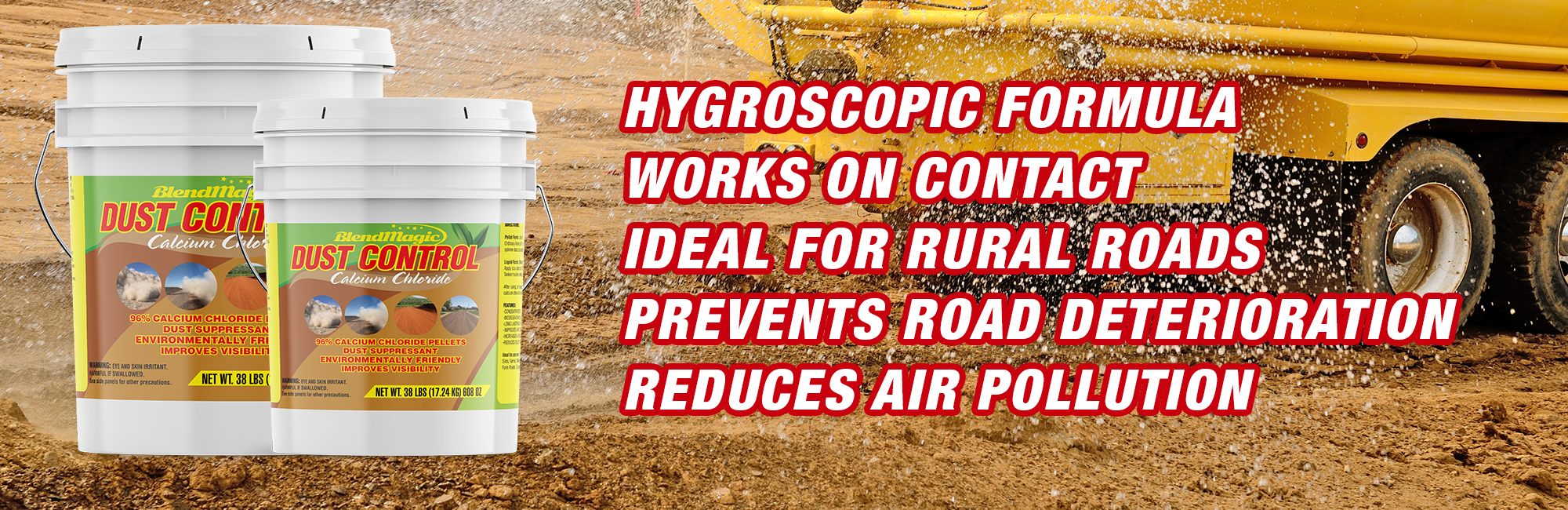 Dust Control & Stabilization for Dirt Roads, Farms and Road Construction