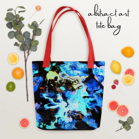 abstract art tote bags