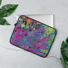 Give the gift of abstract art: padded laptop case, water resistant laptop sleeve. Edgy design, great gift for college student