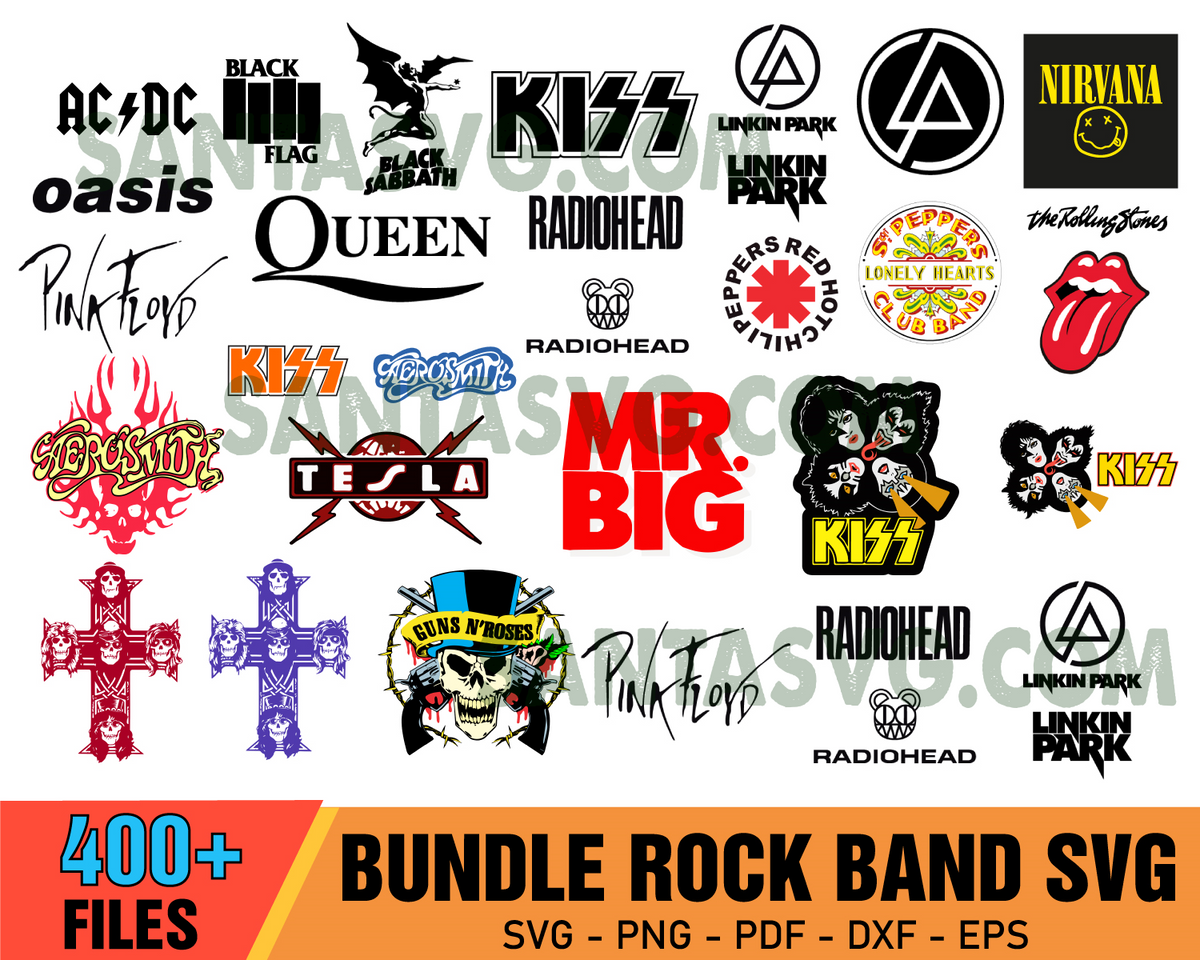 400+ Rock Brand Logo SVG, Rock Band Svg, Bundle Rock Band | Svg file ...