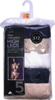 Ex M&S Low Rise Knickers Pink Mix 5 Pack