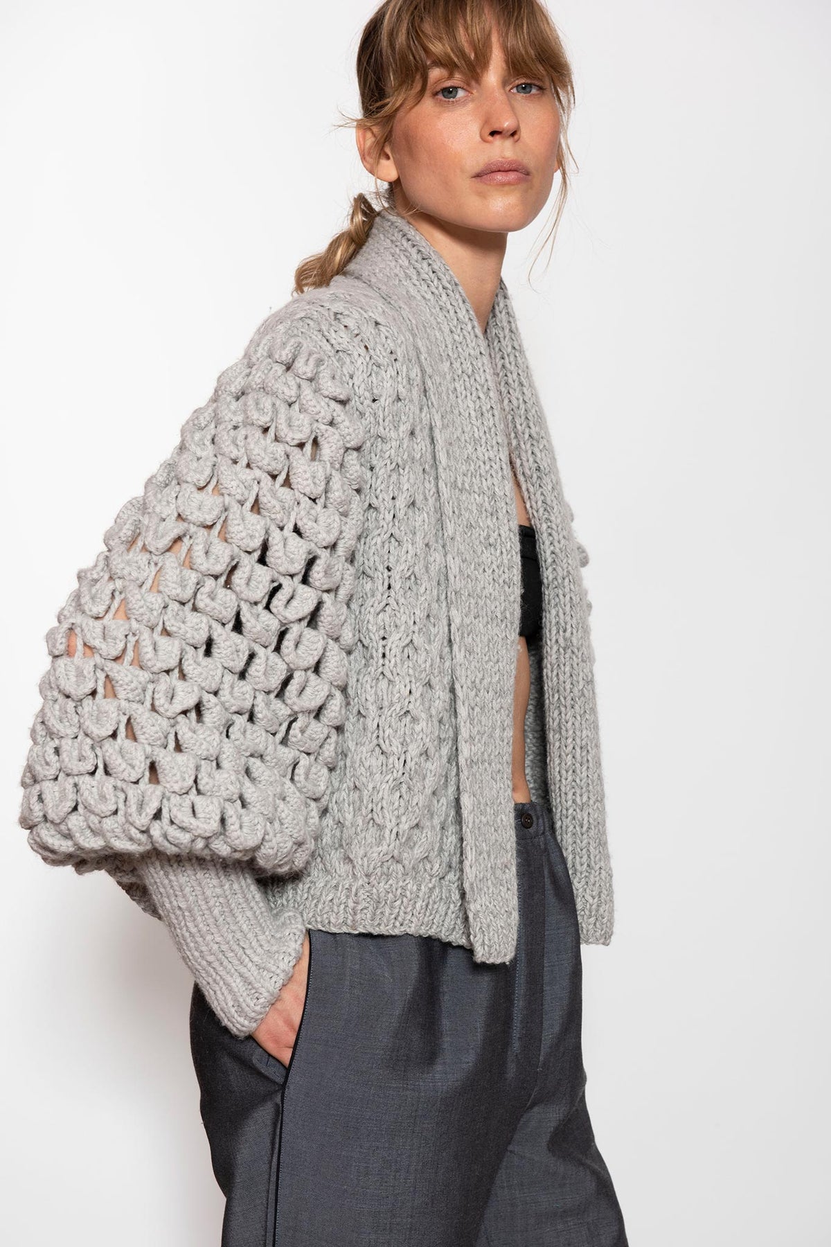 LETANNE | Eva cropped Cashmere luxury handmade knitwear Coat | Letanne