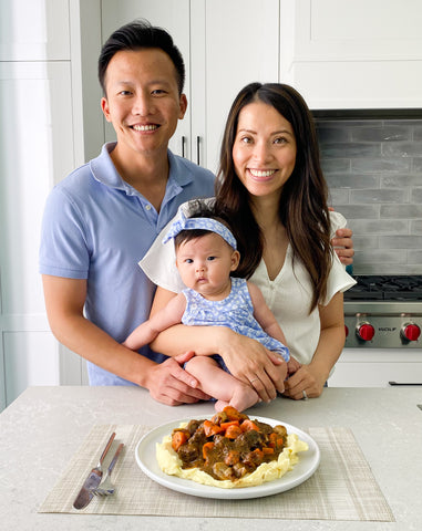 New parents and co-founders of SPATULA Ian Weng and wife Shela Kwong with baby Olive