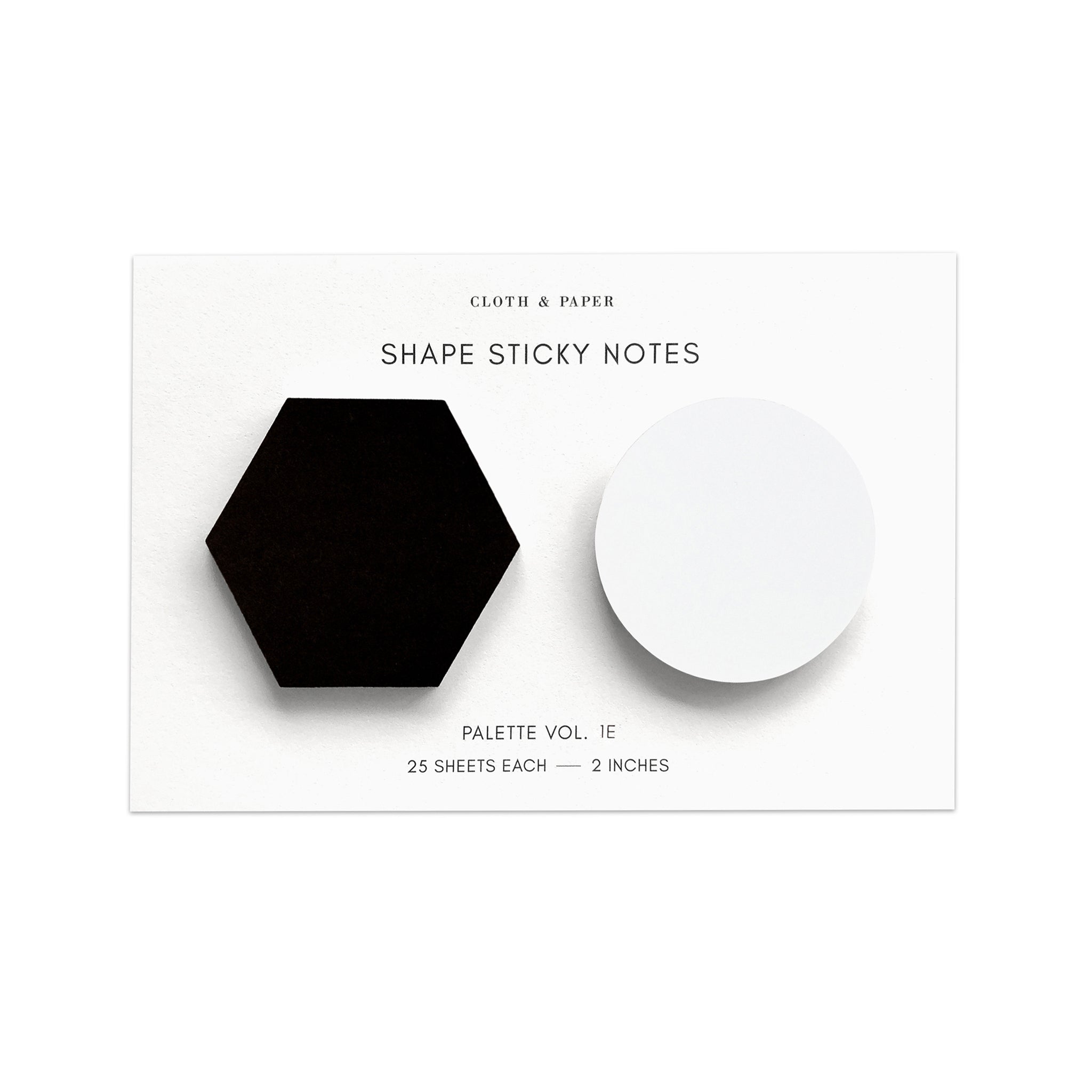 Shape Sticky Note Sets: 2 Colorways
