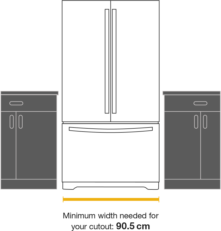 How to find the right fridge dimensions for your space's width.