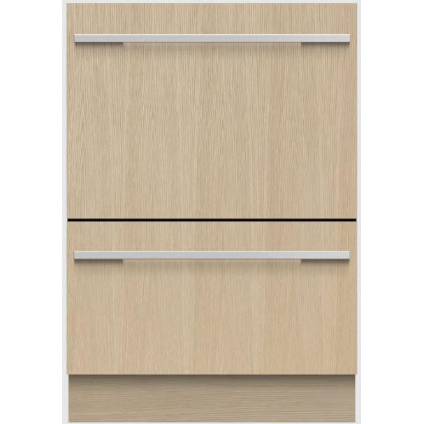 Fisher & Paykel 24-inch Integrated Double DishDrawer™ Dishwasher with Sanitize program. DD24DTX6I1