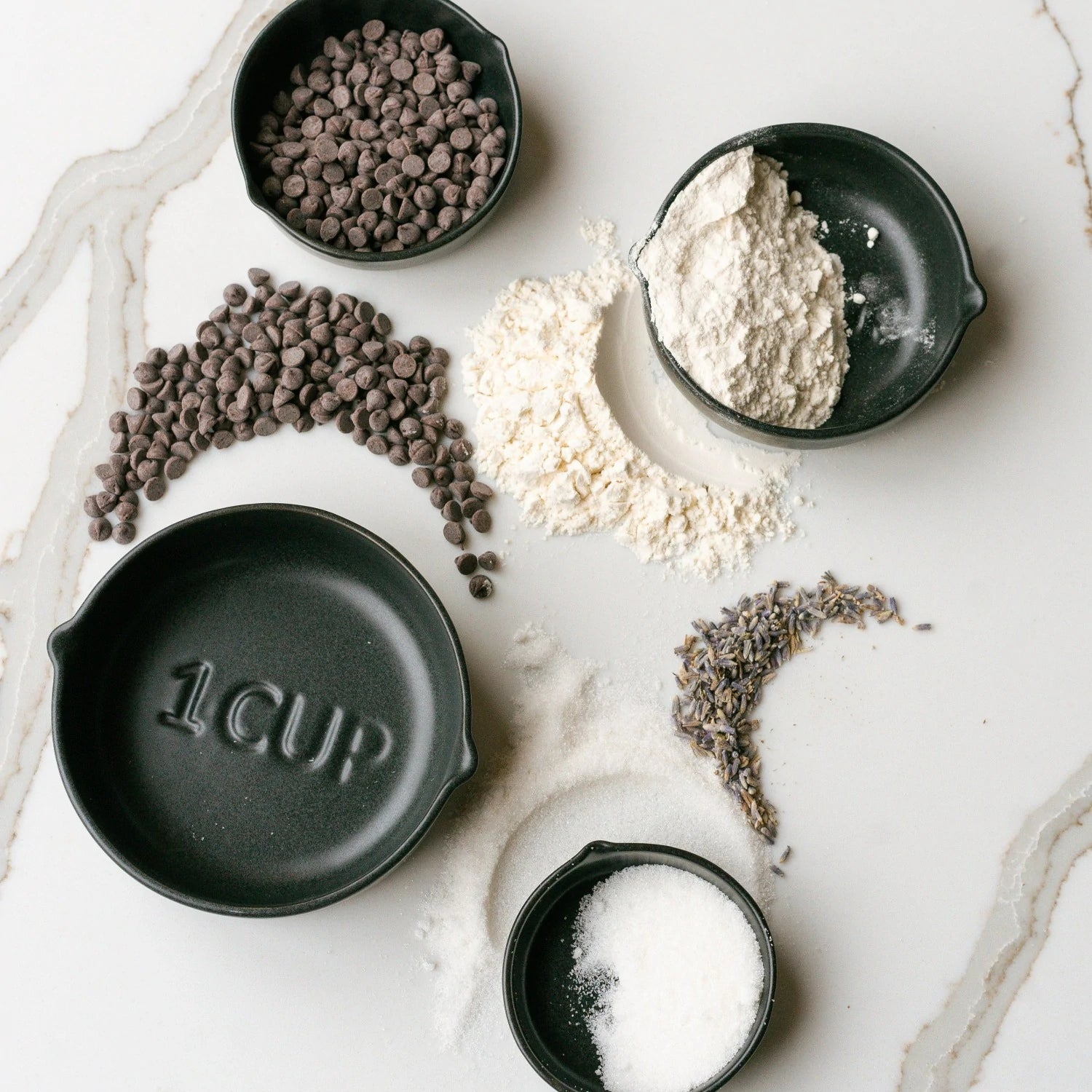 Stoneware Measuring Cups, Black