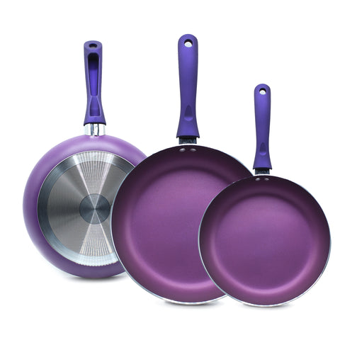 Chef Nonstick Marble Coating Purple Color Fry Pan