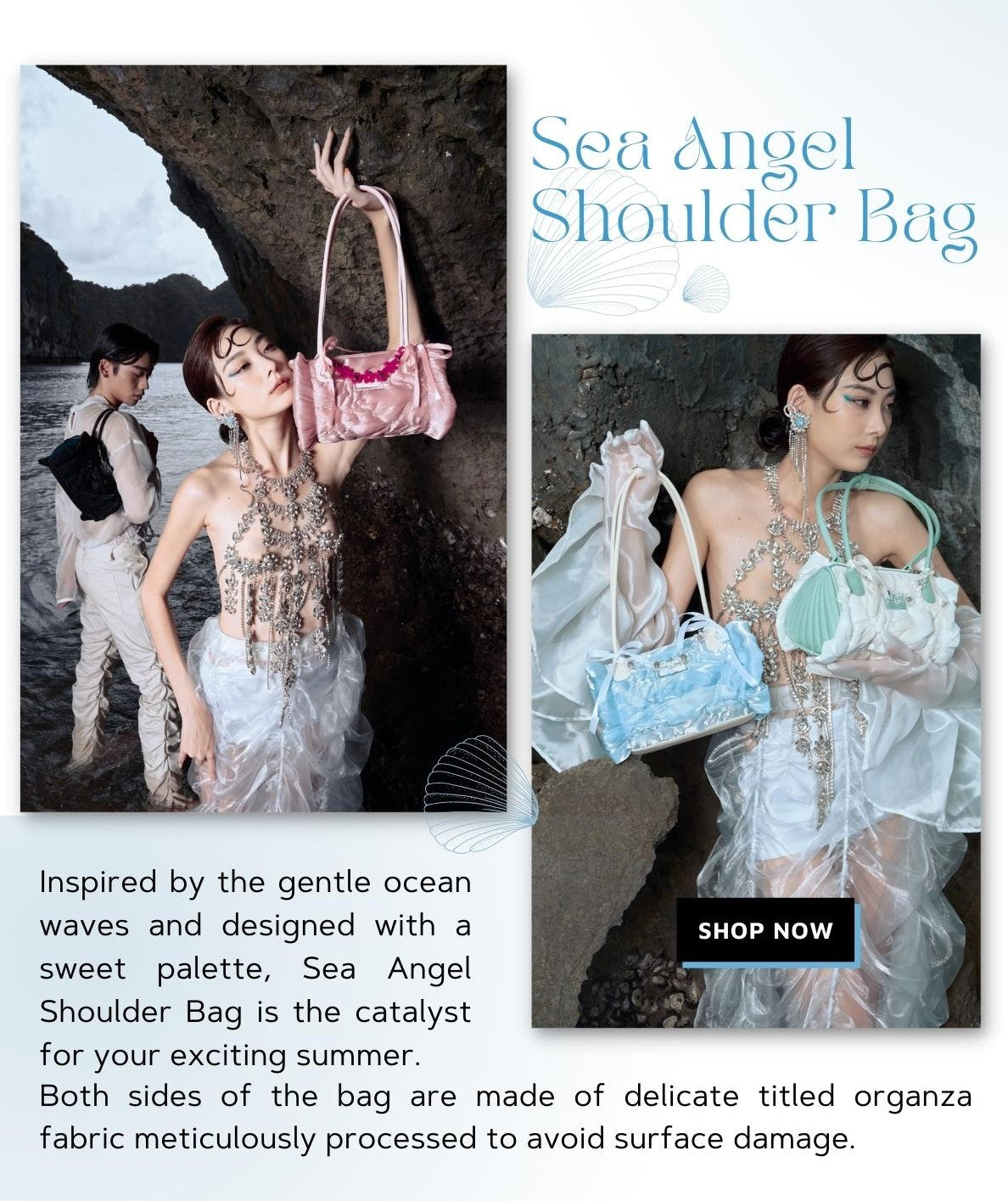 ngaos handbags_SIREN_lookbook_sea_angel_shoulder_bag