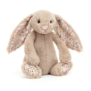 JELLYCAT KRÓLIK BEŻOWY Z KWIECISTYMI USZKAMI MASKOTKA 18 CM