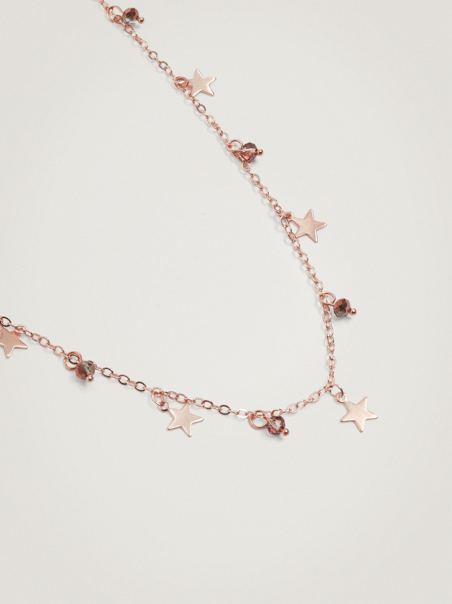 Rose Gold Necklace With Stars