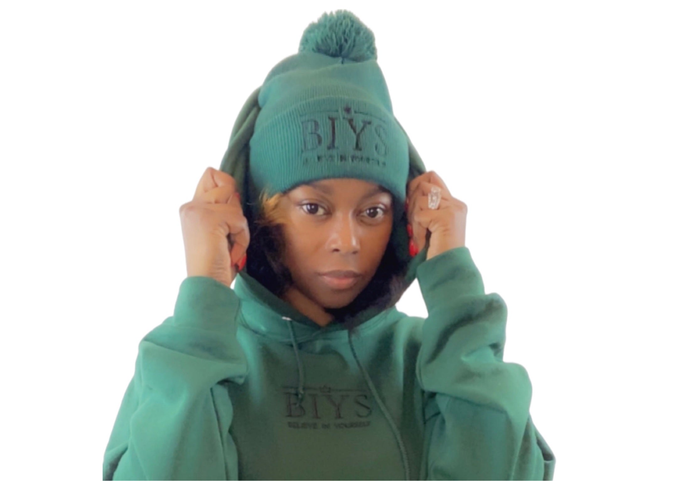Mindset Green beanie hat