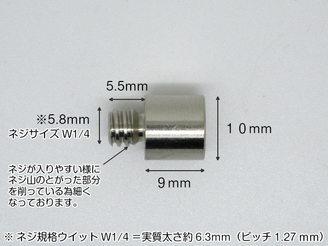 当店の記念日 ネジＷ１ ４ メン ダボ棚受 径８ｍｍ １個入 メール便可