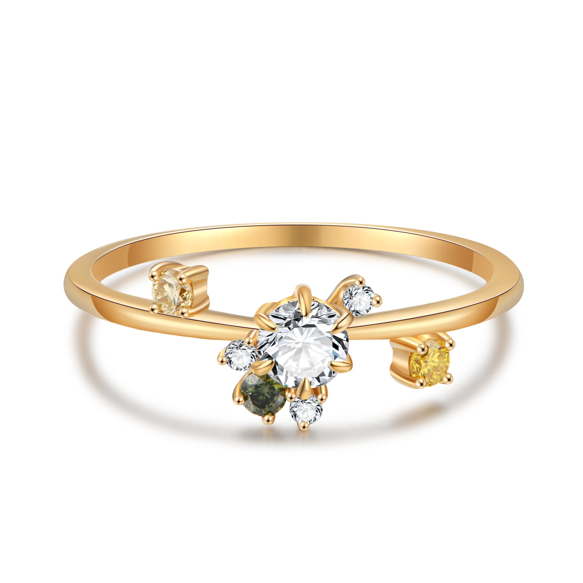 Multi Diamond Lily Ring – Kowloon Trading Co