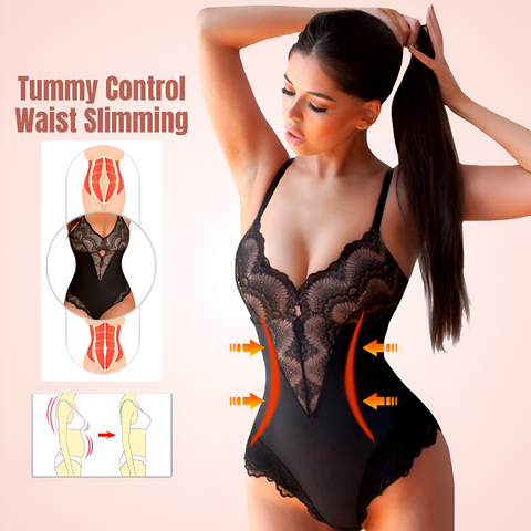 Women Solid Abdomen Shaping Underwear Plus Size Tommy Control Lace Body  Shaper