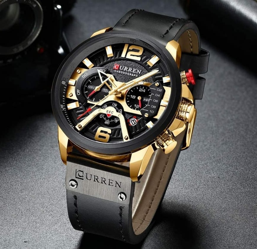 Reloj Curren Elegante CU-2 (Negro y Dorado)