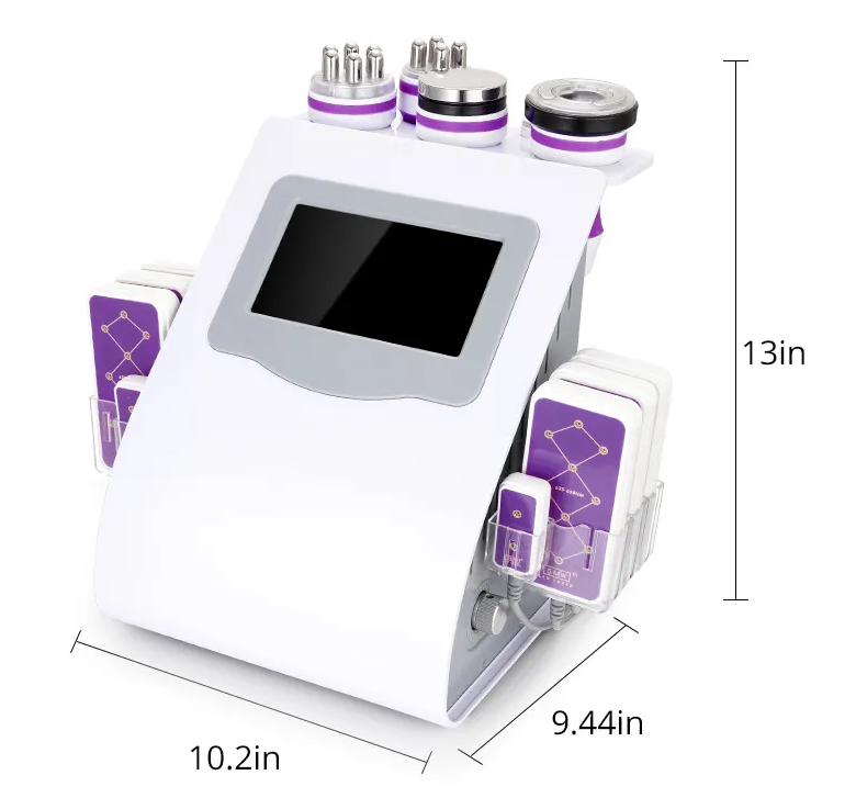 size of 6 in 1 cavitation machine