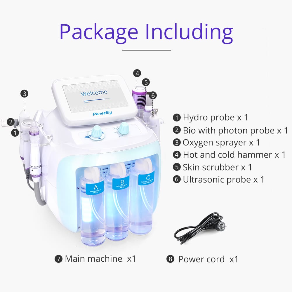 Package list of hydrodermabrasion machine