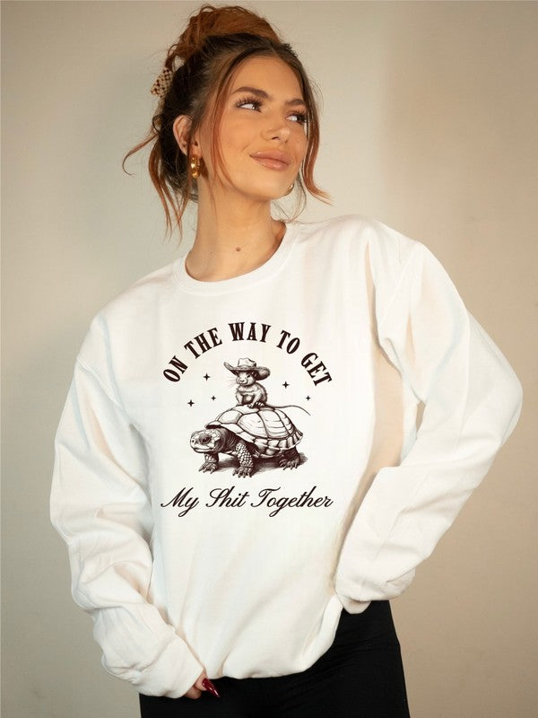 On My Way to Get Graphic Sweatshirt- Plus Size