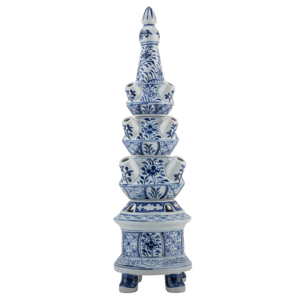  ChinaFurnitureOnline Blue & White Porcelain Qing Emperor  Chinese Figurine Set, Three Generations, Set of 3 : Home & Kitchen