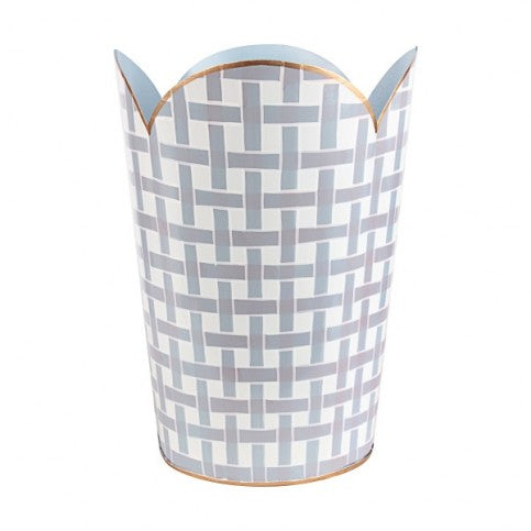 BasketWeave Lavender Tulip Wastebasket