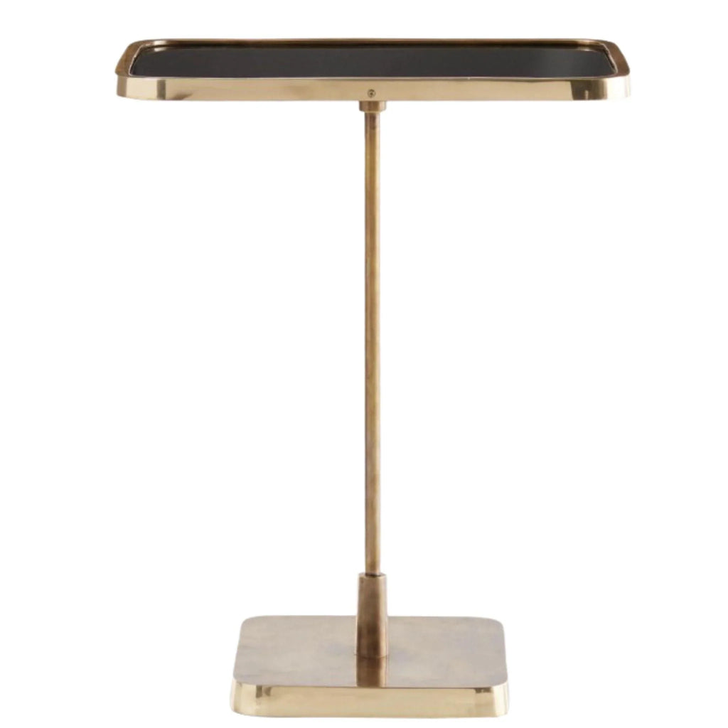 Faux Brass Bamboo Frame With Tray Top Ingrid Accent Table – The