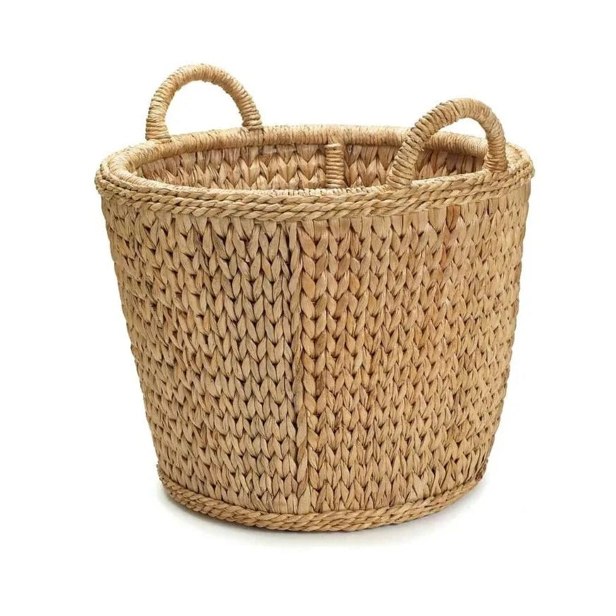 Sweater Weave Rattan Log Storage Basket