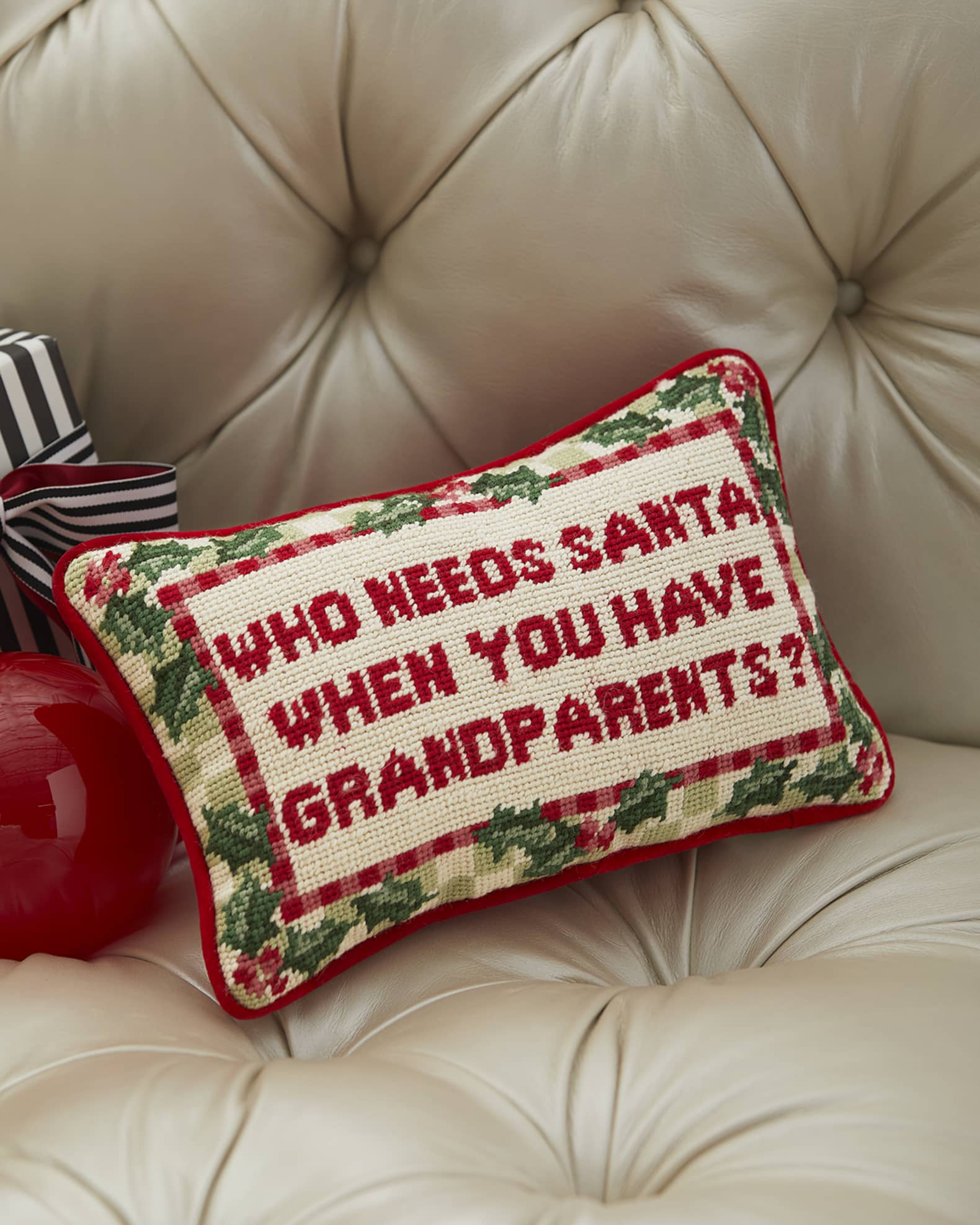 Who Needs Santa Decorative Christmas Pillow 0