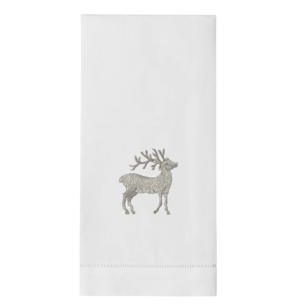 Decorative Towel Christmas Reindeer Kitchen Towe - Set Of Two