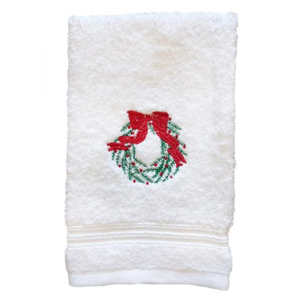 MONSIEUR embroidered bath towels (white - red) - NOËL-PARIS