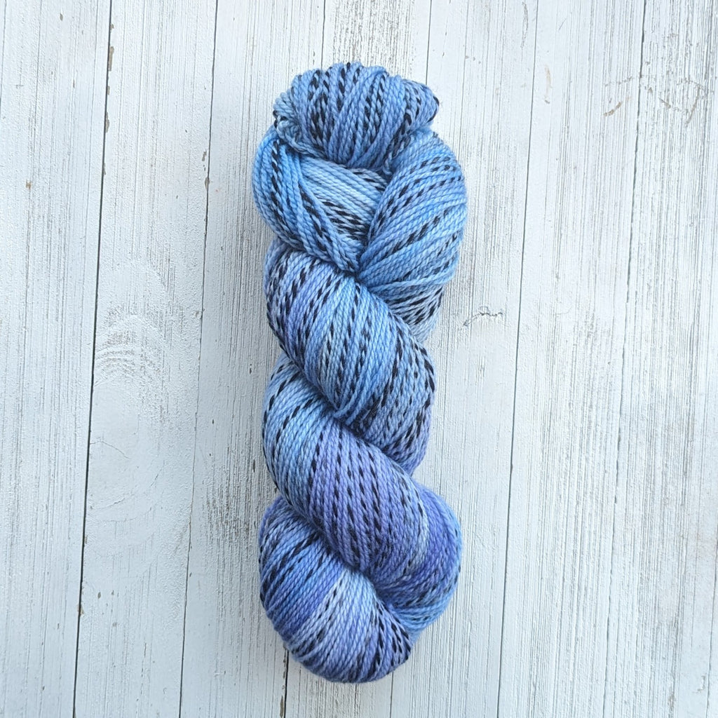 OOAK Blue Purple Fingering Fingerling Weight Yarn