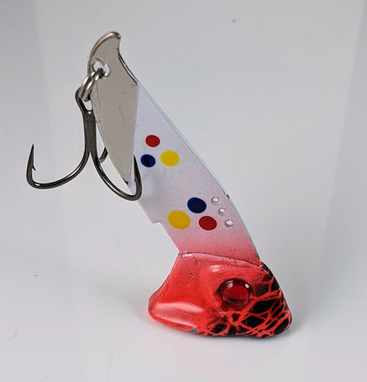 Vertical Minnow Blade Bait - Fire Tiger