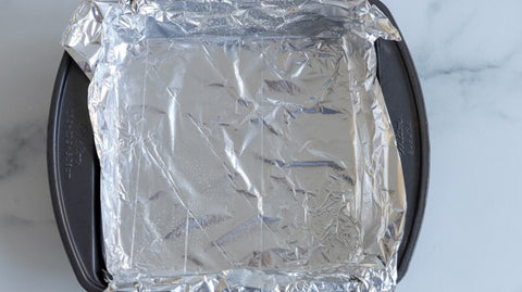 Pan with foil lining