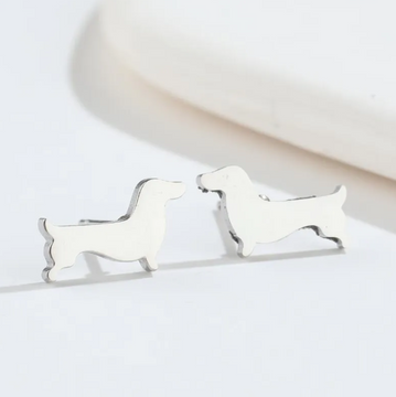 Darling Dachshund Stud Earrings