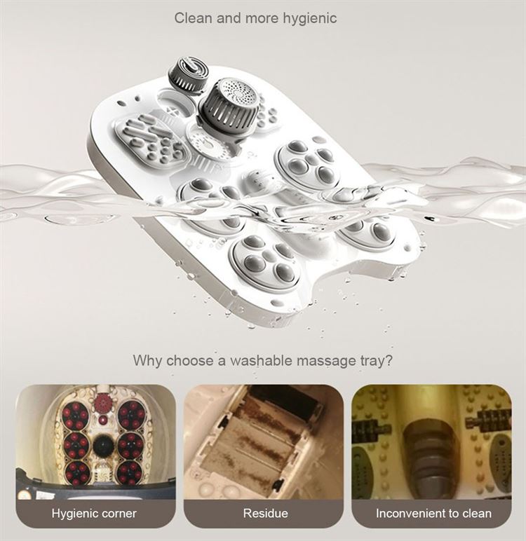 Foot Spa Bath With Removable Massager Relaxation Healthy Shiatsu Massage Balls Calf Foot Soak Basin With Constant Temperature Heating