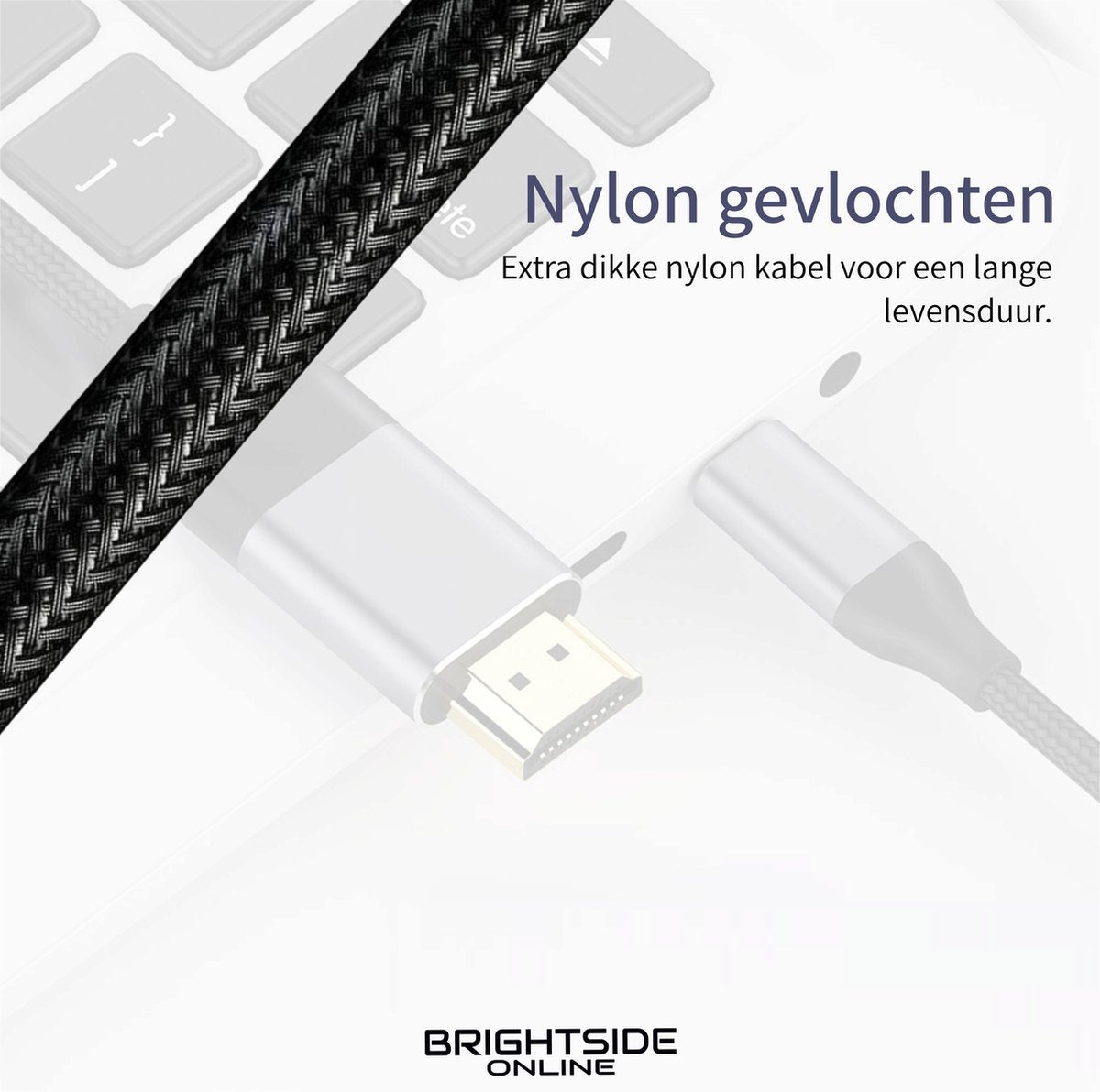 Brightside USB-C naar 4K bij 30Hz – Premium Nylon Gevloch