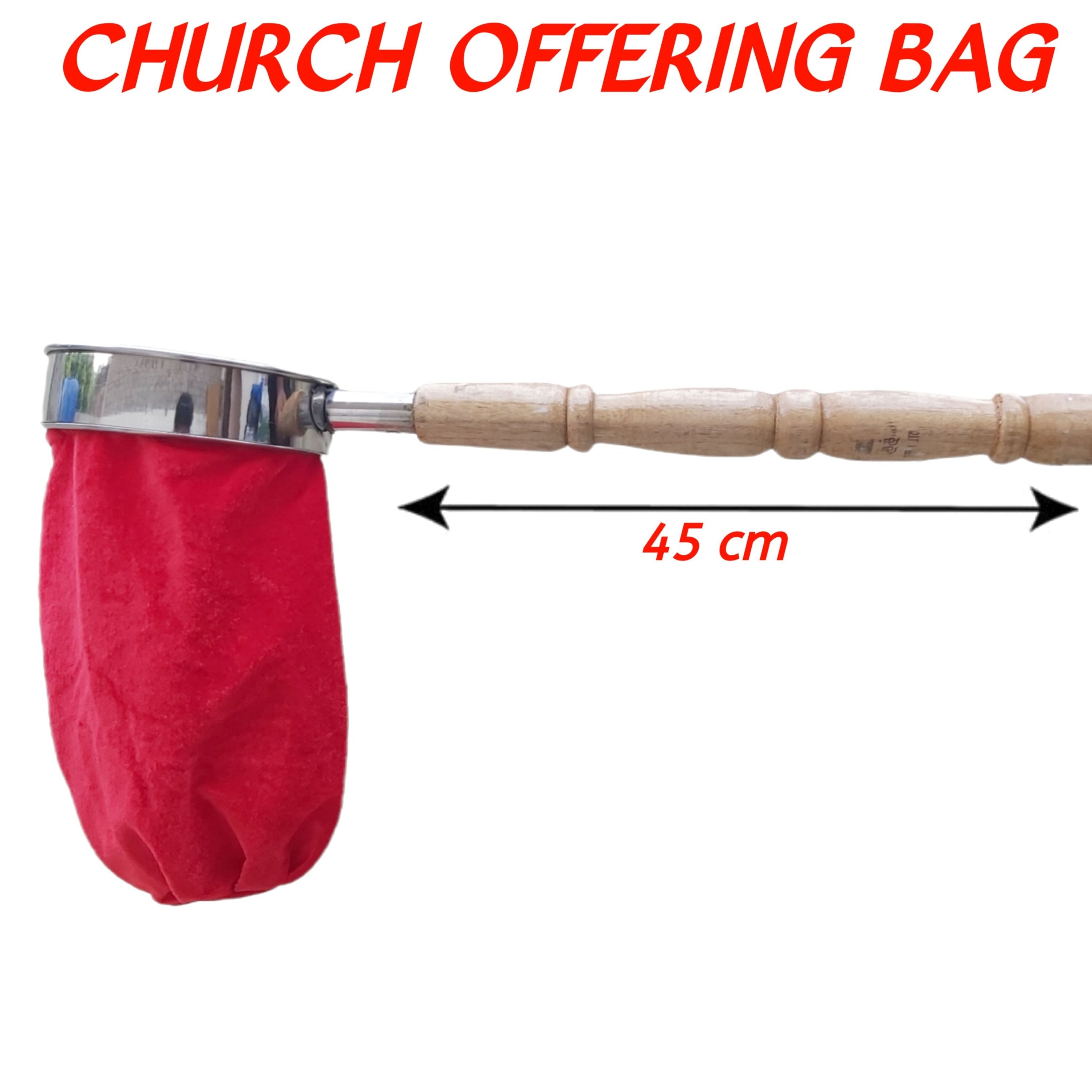 Church Offering Bag with Long Handle - Christian Expressions Books & Gifts