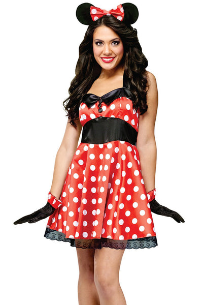 Red Glam Minnie Mouse Fancy Dress Costume 