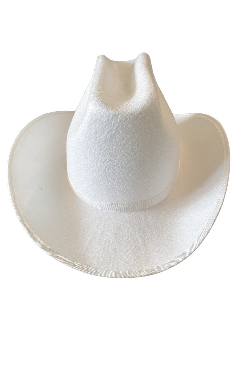 white cowboy costume hat