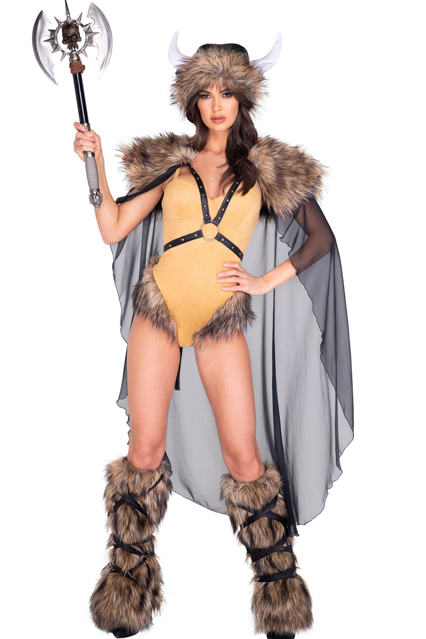 Northern Warrior Costume Small / Black/Brown
