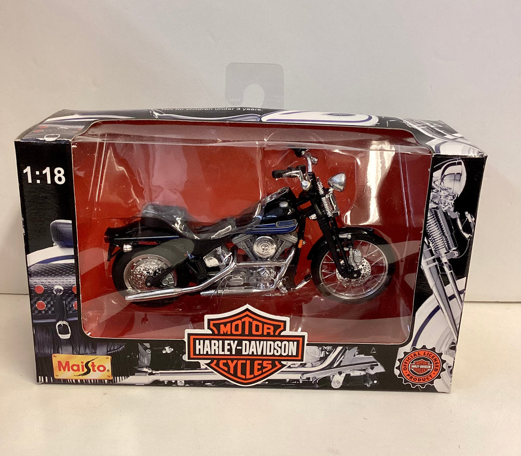 Dollhouse Miniature Ride-On MOTORCYCLE Harley Davidson Die Cast Metal  1:18/1:16