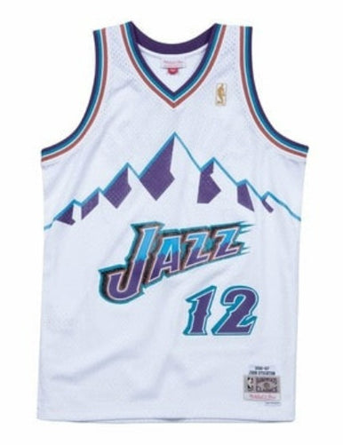 Men's Utah Jazz Karl Malone #32 Mitchell & Ness Purple 91-92 Hardwood  Classics Throwback Jersey