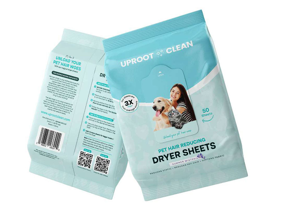 Uproot Pet Hair Reducing Dryer Sheets