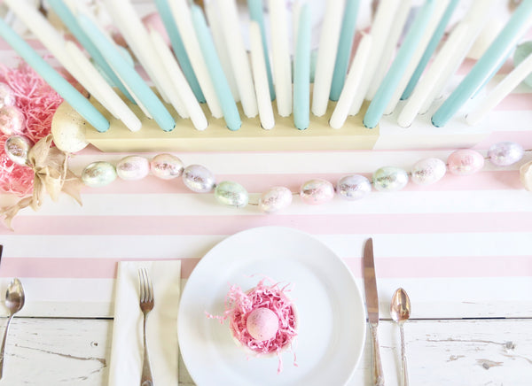 Lollie + Boo, Easter, Easter Table, Easter Tablescape, pastel table, outdoor dining