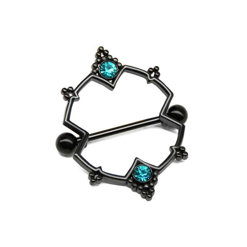 1 Pair Shield Nipple Ring Barbell Rings Bars Body Piercing Jewelry 14g 21mm Nipple Shield Ring