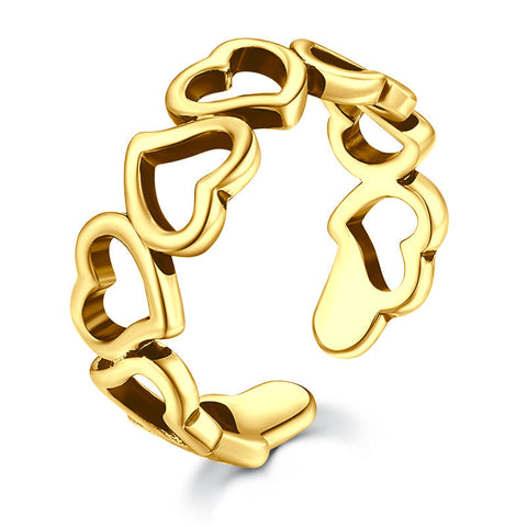 Heart shaped ring foot ring