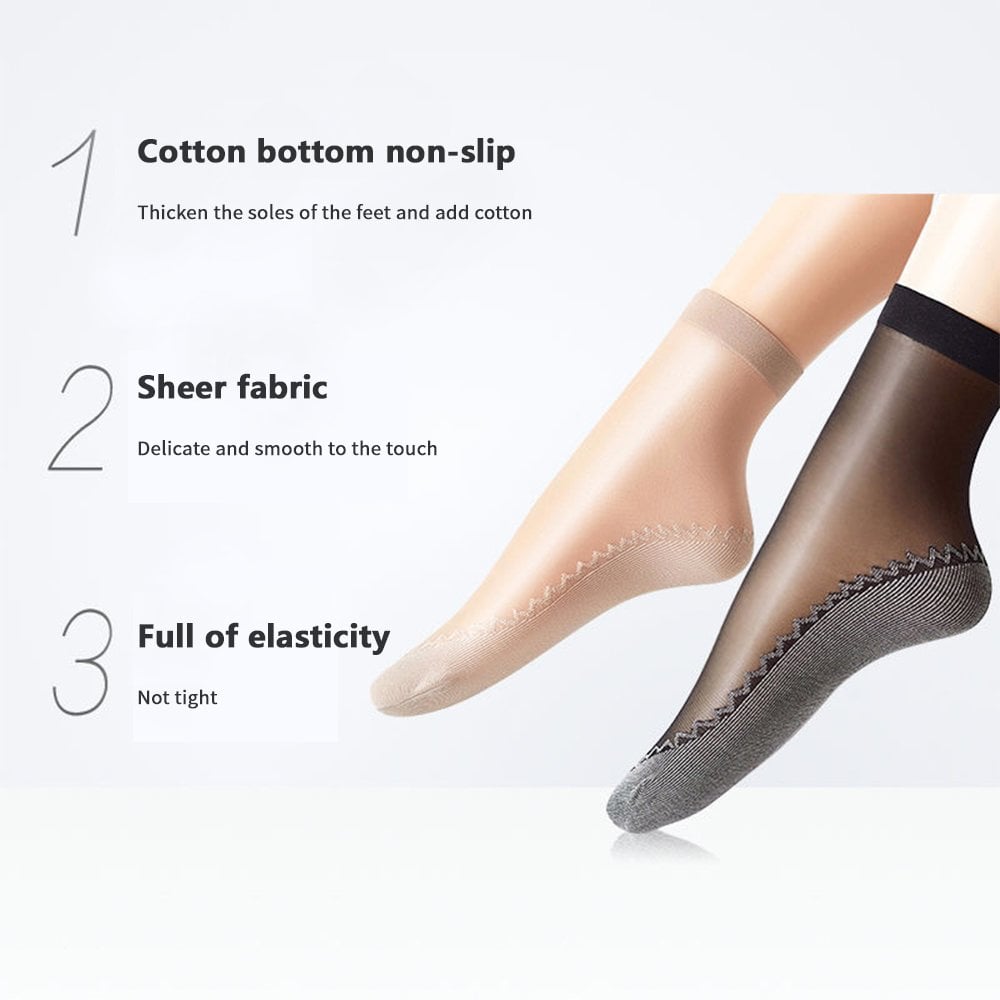 Silky Anti-Slip Cotton Socks