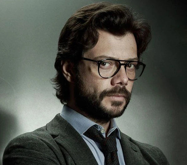 the professor from money heist with persol glasses